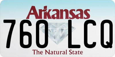 AR license plate 760LCQ