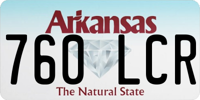 AR license plate 760LCR