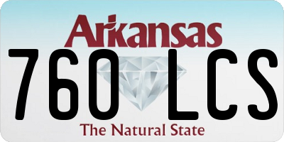 AR license plate 760LCS