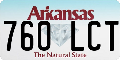 AR license plate 760LCT