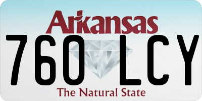 AR license plate 760LCY