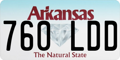 AR license plate 760LDD
