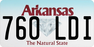 AR license plate 760LDI