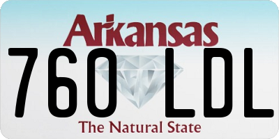 AR license plate 760LDL