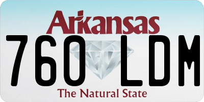 AR license plate 760LDM