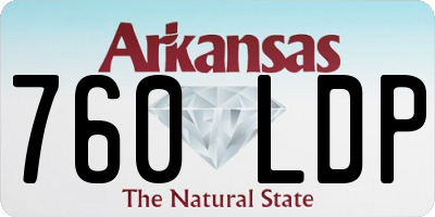AR license plate 760LDP