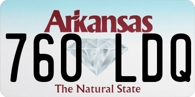 AR license plate 760LDQ