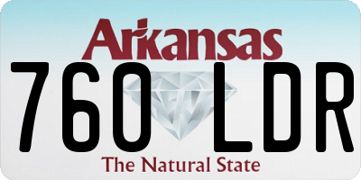 AR license plate 760LDR
