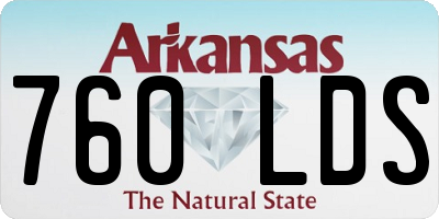 AR license plate 760LDS