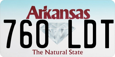 AR license plate 760LDT