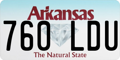 AR license plate 760LDU