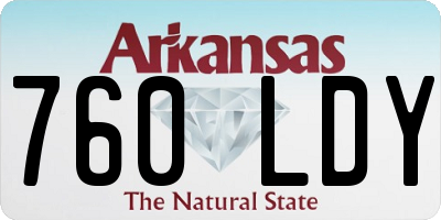 AR license plate 760LDY
