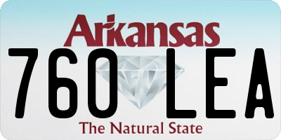 AR license plate 760LEA
