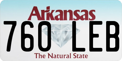 AR license plate 760LEB