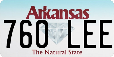 AR license plate 760LEE