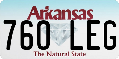 AR license plate 760LEG