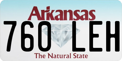 AR license plate 760LEH