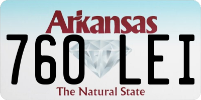 AR license plate 760LEI