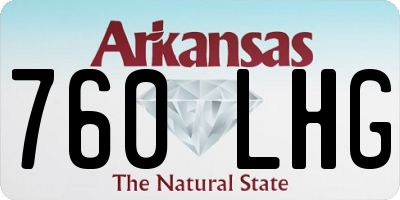 AR license plate 760LHG