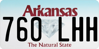 AR license plate 760LHH