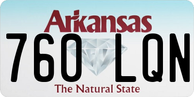 AR license plate 760LQN