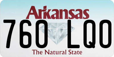 AR license plate 760LQO