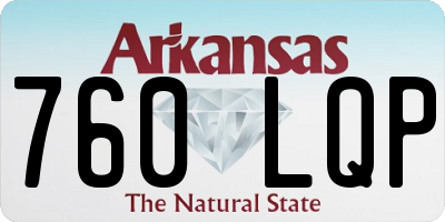 AR license plate 760LQP