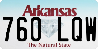 AR license plate 760LQW