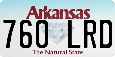 AR license plate 760LRD