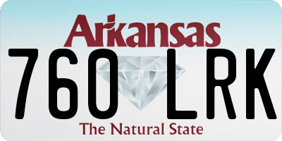 AR license plate 760LRK