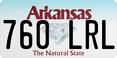 AR license plate 760LRL