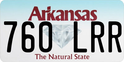 AR license plate 760LRR