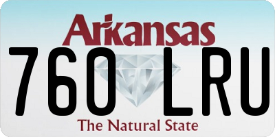 AR license plate 760LRU