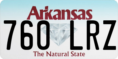 AR license plate 760LRZ
