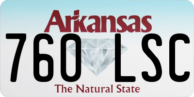 AR license plate 760LSC