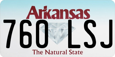 AR license plate 760LSJ