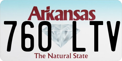 AR license plate 760LTV
