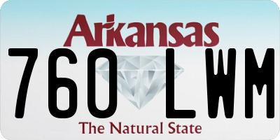 AR license plate 760LWM