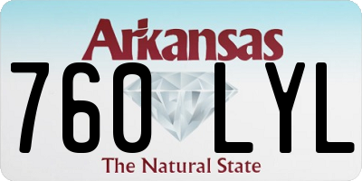 AR license plate 760LYL