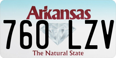 AR license plate 760LZV