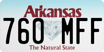 AR license plate 760MFF