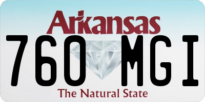 AR license plate 760MGI