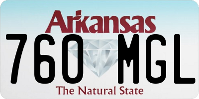 AR license plate 760MGL