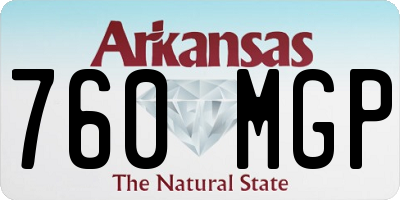 AR license plate 760MGP