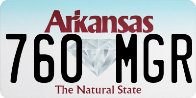 AR license plate 760MGR