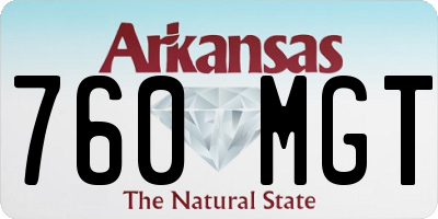 AR license plate 760MGT