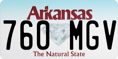 AR license plate 760MGV