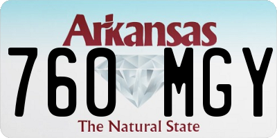 AR license plate 760MGY