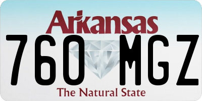 AR license plate 760MGZ