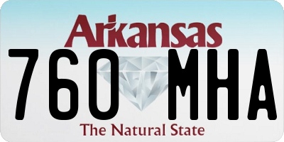 AR license plate 760MHA